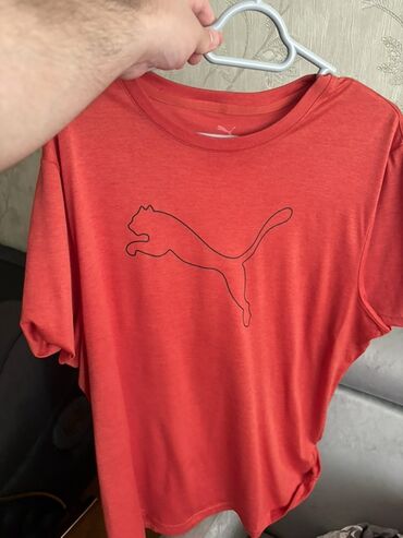 розовые мужские кофты: Qırmızı idman köynəyi – Puma loqolu - Rəng: parlaq qırmızı - Ön