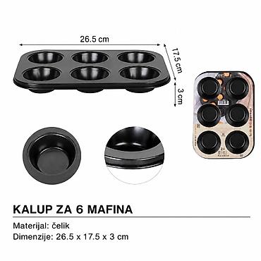KMT Kalup za tortu sa ravnim ivicama, 6 rupa – Kmt style - Praktičan