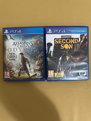 PS4 üçün iki oyun diski dəsti 1) Infamous Secon Son (PS4) - 25 azn 2) lalafo.az -da PS4 üçün iki oyun diski dəsti 1) Infamous Secon Son (PS4) - 25 azn 2)