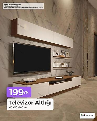 Ev və bağ: Televizor Altlığı – 40×50×180 sm - Material: 18 mm laminat - Rəng — 1