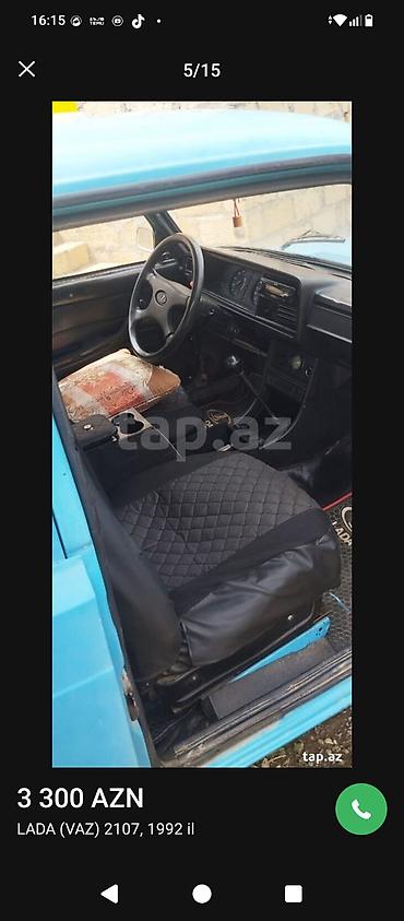 VAZ (LADA): LADA (VAZ) 2107 – 1992 il Qiymət: 3 300 AZN - Kuzov: sedan, mavi — 5