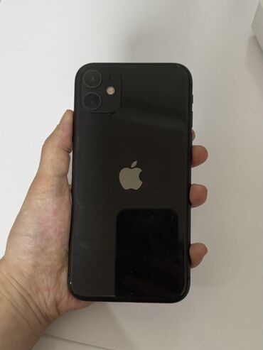 продам акк фф: IPhone 11, Колдонулган, 128 ГБ, Кара, Куту, 76 %