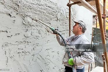dur plaster: Гипсовый штукатурка аппарат менен чоң объёмдогу штукатурка жумуштарды — 6