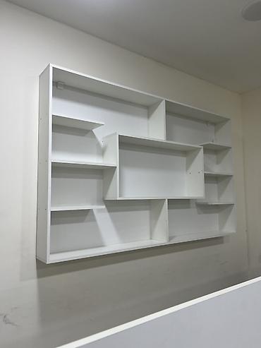1 kub nece kvadrat metrdir: Ağ rəngli modul mətbəx mebeli dəsti - Üst modul: divara bərkidilən — 3