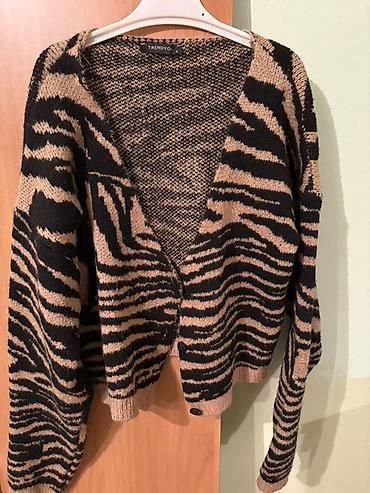 qara yubka: Brend: Trendyol Model: Qadın trikotaj kardiqan - Naxış: Zolaqlı/zebra — 1