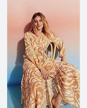 mango obuca: Nov H&M kaftan od 72% viskoze, na kopčanje, vezuje se u pojasu, L — 4