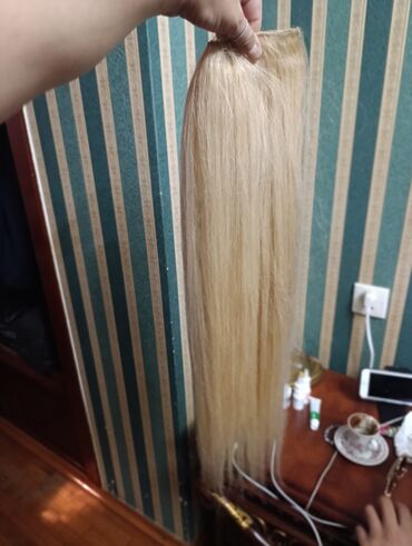 Təbii saçlar, pariklər: Sac ushag sacidir,ipek kimidir,cox dolu sacdir,hem eteyi,hemde — 3