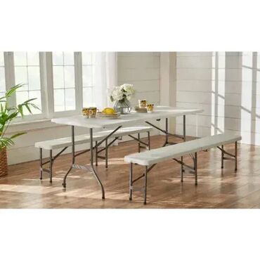 Baštenski nameštaj: Baštenska ganitura, Plastika, bоја - Bela, Novo — 4