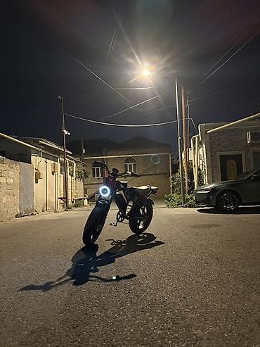Электротранспорт: Elektrik velosipedi – retro-moto üslublu şəhər/kross hibrid — 2