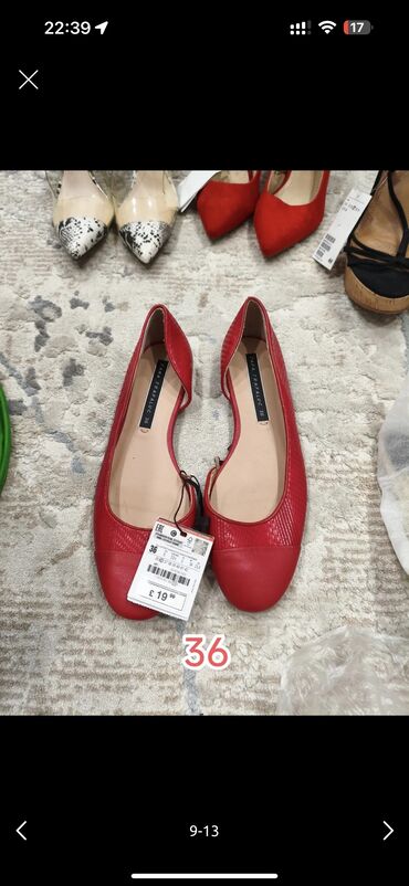 Туфли: Туфли, 36, Zara, Новый, цвет - Красный, Самовывоз, Платная доставка