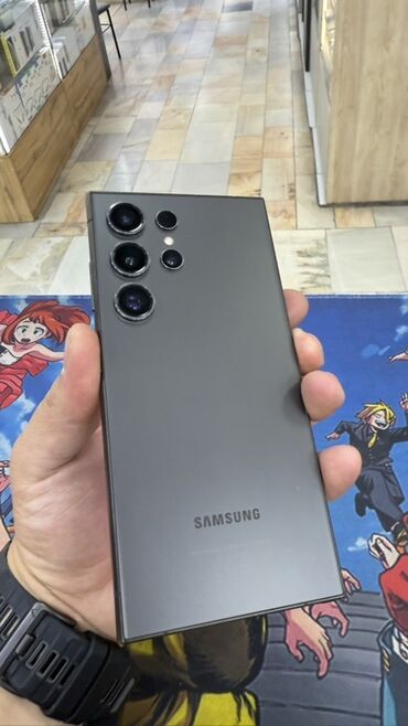 телеви: Samsung Galaxy S24 Ultra, Б/у, 256 ГБ, цвет - Серый, 2 SIM