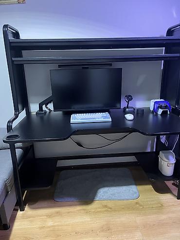 Компьютерные столы: Компьютерный стол, Б/у, С полками — 2