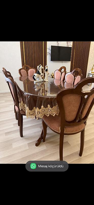 restoran ucun stol stul: Masa dəsti satılır 400₼.Ünvan mehdiabad. 0171. Fatimə99 E — 1