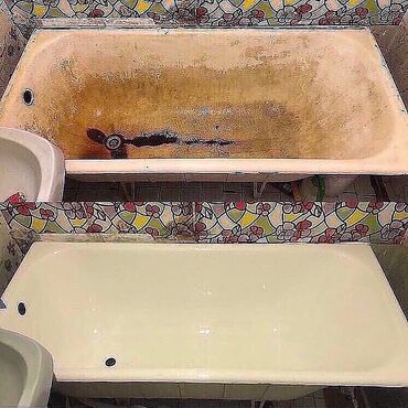 Сантехнические работы: Реставрация ванн в Бишкеке 🛀🏻Ваша ванна утратила прежний вид?