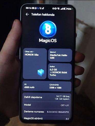 smartfon: Honor X8a, 128 GB, rəng - Mavi — 2