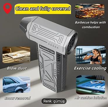 hava üfürən: Daşına bilən, şarjlı, soyuducu funksiyalı turbo fan – hava üfürən — 2