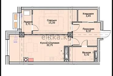 жк лофт: 2 комнаты, 61 м², Таш-Рабат ТРЦ Элитка, 5 этаж, ПСО (под самоотделку) — 2