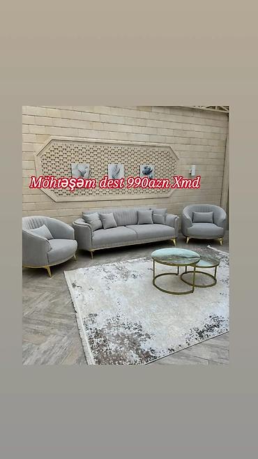 işdenmiş divan: Möhtəşəm mebel dəsti – 990 AZN Tərkib: - 1 ədəd üçnəfərlik divan - 2 — 1