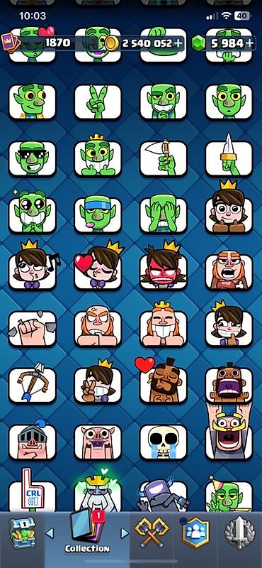 samovar 1870: Clash Royale hesabı - Kral Səviyyəsi: 16 (Max Level) - Kral nişanı — 4