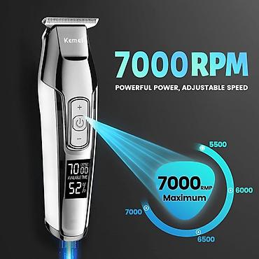 sns makinesi: Professional Trimmer Kemei 5027 - 4 Sürətli - 5500-7000RPM / 2000MAH - — 4