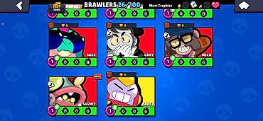 Digər: Brawl Stars oyun hesabı Əsas xüsusiyyətlər: - Kofeletilmiş profil: 14 — 9