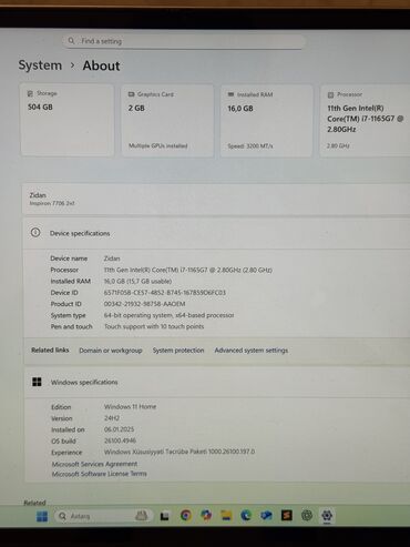 Dell: Dell Inspiron, 15.6 ", Intel Core i7, 512 GB — 8