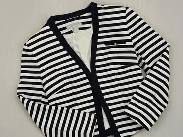 Marynarki: Blazer, jacket, XS (EU 34), stan - Dobry, wzór - Linia, kolor - Biały, H&M