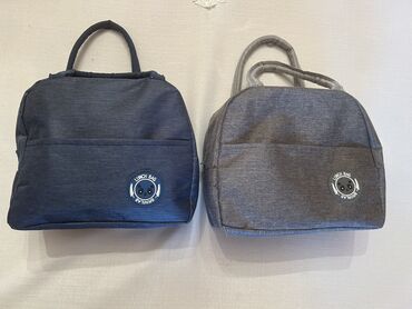 Toy paltarları və aksesuarları: İzotermik nahar çantası (Lunch Bag) - Rənglər: tünd mavi və boz -