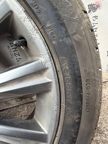 4 7: Колеса в сборе 215 / 55 / R 17, Лето, Б/у, 1 шт, Легковые, Литые, отверстий - 5 — 4
