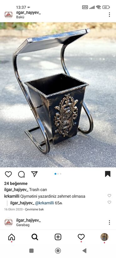 Tullantı qabları: Metal EN MMC olaraq istədiyiniz forma və ölçüde demir işlerinin — 21