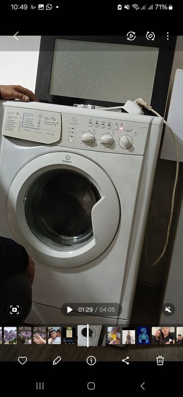 Paltaryuyan maşınlar: Paltaryuyan maşın Indesit, 7 kq, İşlənmiş, Avtomat, Qurutma var, Kredit yoxdur, Ünvandan götürmə