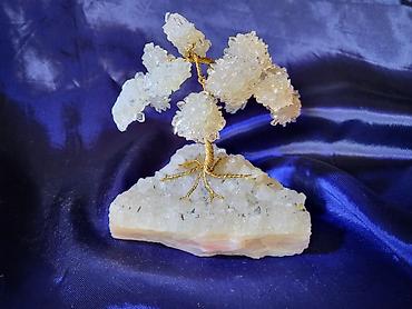 boho lusteri: Drvo srece- gorski kristal i prorodni ahat iz 1970/80te.godine. S Drvo — 1
