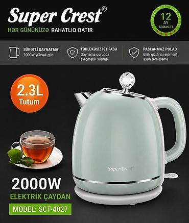 Elektrik çaydan Məhsul haqqında məlumat Super Crest SCT-4027 Elektrik