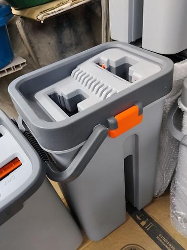 Тазалоо үчүн инвентарь: Ведро для пола с системой «wash & dry» (двухкамерное), для плоских — 1