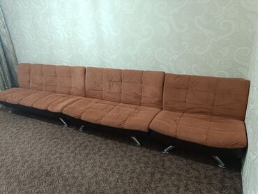 мебель диваны бу: Диван-кушетка, цвет - Коричневый, Б/у