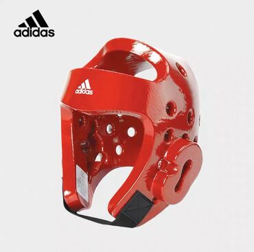 маска для шлема: Защитный шлем для тхэквондо Adidas (красный) - Бренд: Adidas (логотип
