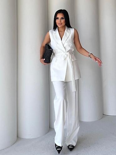 Kompleti: 🔥Ženski elegantni komplet – bez rukava, sako prsluk + pantalone ✅3400 — 4