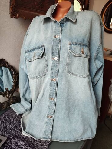 pull and bear prsluci: Pull and Bear, XL (EU 42), Jeans, Single-colored, color - Light blue