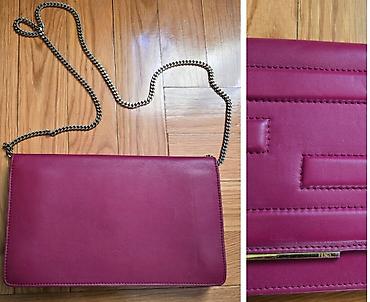 Lične stvari: Fendi Tube Leather Wallet on Chain, kožna pismo torba, kao novcanik — 3