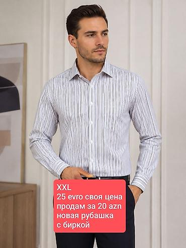 Kişi köynəyi – zolaqlı dizayn, uzunqol, klassik yaxalıq, düyməli ön