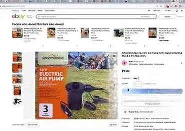 Kompresori za vazduh: Električna vazdušna pumpa 12 V – Adventuridge - Napajanje: 12 V DC — 10