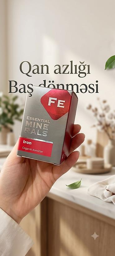 Essential Minerals – FE (Iron) “Orqanik damlilar” • Tərkib: dəmir