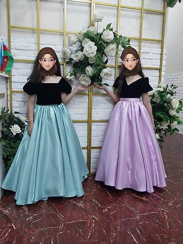 bot kar: Uşaq üçün ziyafət/gecə geyimi – zərif ikirəngli model 10 12 yash - — 1