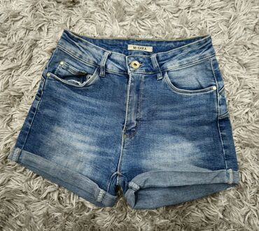 kratke majice i šortsevi za fitnes: M (EU 38), Jeans, color - Light blue, Single-colored