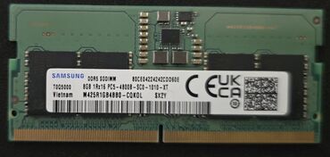 tab 8: 1 ədəd Samsung DDR5 4800 MHZ 8GB Ram öz notbukumun ramıdı 1 il