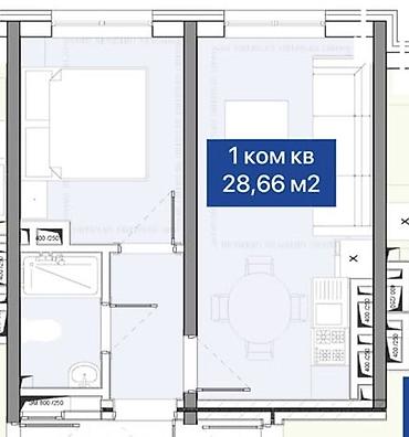 700: 1 комната, 29 м², Пригородное с. Элитка, 5 этаж, ПСО (под самоотделку) — 3