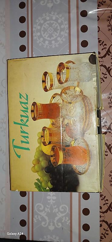 ucuz su: Çay dəsti, rəng - Qızılı, Şüşə — 2