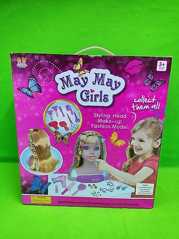 girls: Игровой набор May May Girls – манекен-голова для причёсок и макияжа — 3