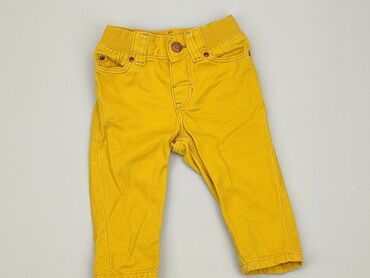 żółte jeansy: Spodnie jeansowe, H&M, 3-6 m, stan - Dobry
