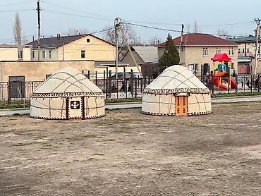 монеты сом: Аренда юрты, Каркас Деревянный, 65 баш, Казан, С полом, Самовар — 2